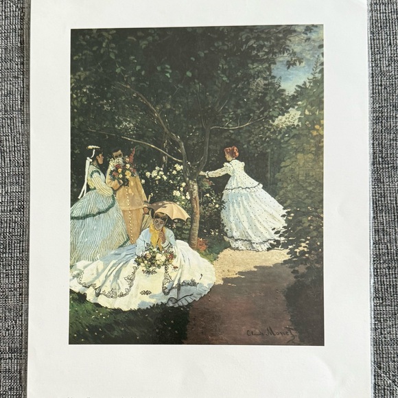 4/$40 New Claude Monet Print of Femmes au Jardin 1867 in Original Packaging - Picture 2 of 6